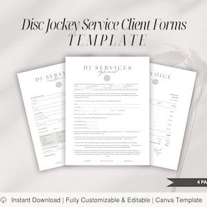 DJ Services Consultation Forms,Editable DJ Services Agreement Form,Disc Jockey Event Service Agreement,Disc Jockey Event Service Contract