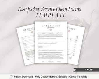 DJ Services Consultation Forms, Event Agreement (Canva Template)