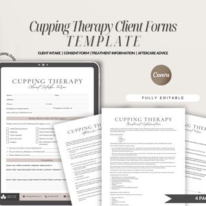 Cupping Therapy Consultation and Consent Form,Massage Cupping Consent,Cupping Therapy Intake Form,Cupping Therapy Forms,Massage Forms
