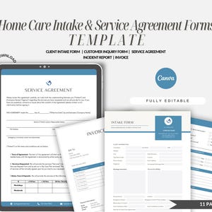 Home Care Business Forms,Editable Home Care Forms Template,Client and Employee Forms,Professional Agency Forms,Caregiving Daily Operations