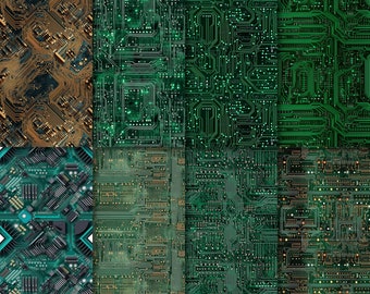 10 nahtlose Muster von Computer-Platinen
