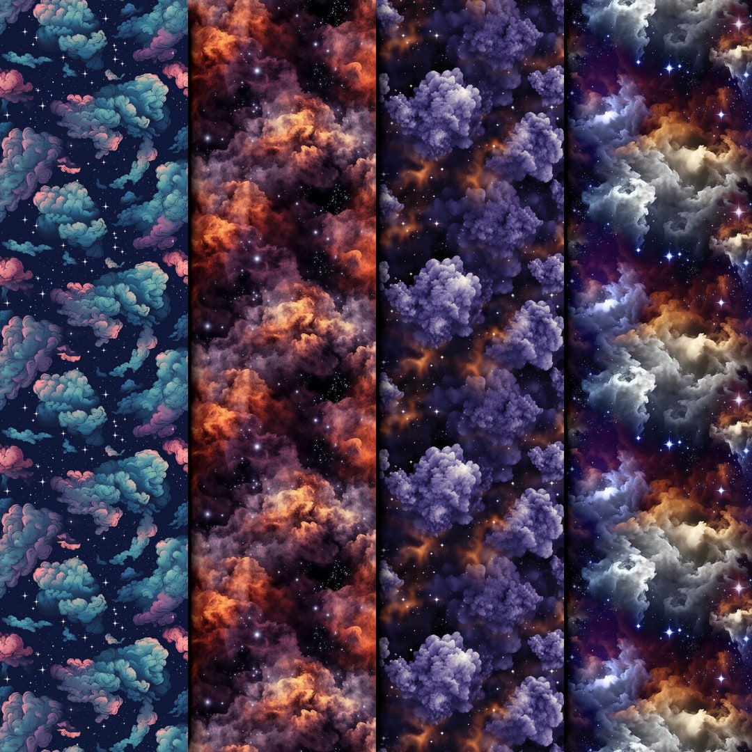 Galactic Gas Clouds Seamless Pattern Collection - Etsy