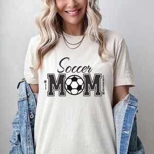 Custom Soccer Mom Shirt, Personalized Soccer Mom TShirt, Soccer Mama Shirt, Gift for Mom, Game Day Shirt, College Baseball Tee