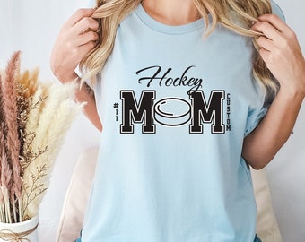 Camicia mamma hockey personalizzata, Tshirt mamma hockey personalizzata, Camicia mamma hockey, Regalo per la mamma, Camicia del giorno della partita, Maglietta da hockey universitaria