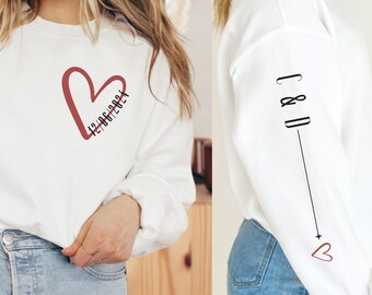 Personalized Wifey Bride Anniversary Sweatshirt, Wedding Anniversary Gift, Engagement Gift, First Valentines Day Gift for Girlfriend
