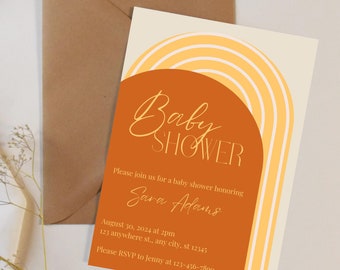 Baby Shower Invitation Editable Template, Here Comes The Son Themed Baby Sprinkle Invite Printable, Instant Download Evite Baby Shower