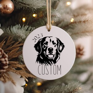 Custom Golden Retriever Christmas Ornament, Personalized Pet Ornament, Golden Retriever Mom Dog Lover Ornament, Pet Memorial Gift