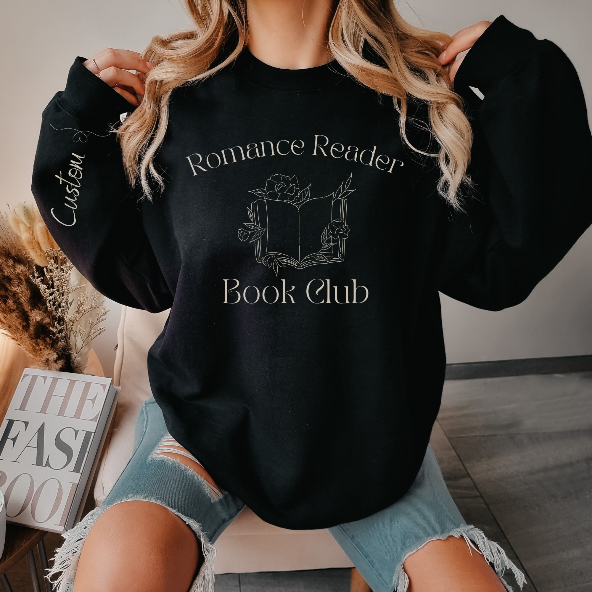 Customized Romance Reader Book Club Sweatshirt Gift Bookish Merch ...