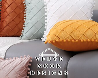 Taie d'oreiller à carreaux doux, taie d'oreiller en peluche, motif croisé, pour la sieste au bureau