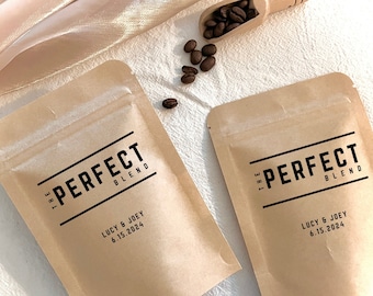 Regalos de boda de café personalizados Bolsa de regalo de café La mezcla perfecta Regalos de boda de café Bolsa de café Regalo de despedida de soltera Bolsa de regalo de boda