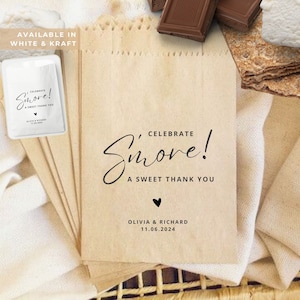 Sac pour cadeaux S'mores Un doux remerciement Sac pour cadeaux de mariage Célébrez Smore Sac pour cadeaux de fête S'mores Sacs pour mariage Smores Bar S'mores pour cadeaux de mariage