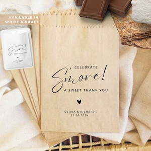 S'mores Favor Bag A Sweet Thank You Wedding Favor Bag Celebrate Smore Party Favor Bag Wedding S'mores Bags Smores Bar S'mores Wedding Favors image 1