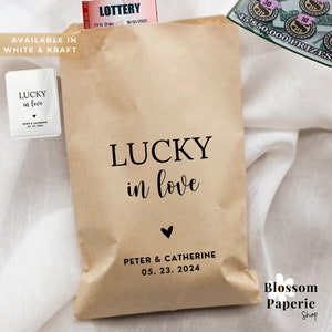 Torba z upominkami na loterię Lucky in Love Torba z upominkami ślubnymi Upominki na loterię Upominki na zdrapkę ślubną Torba z upominkami na wieczór panieński