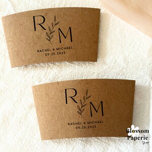 Personalized Paper Coffee Cups Sleeves Wedding Coffee Bar Coffee ...