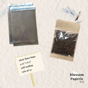 Pack of 50 - 4.75&quot; x 6.5&quot; Clear Self Seal Bags Clear Liner Bags