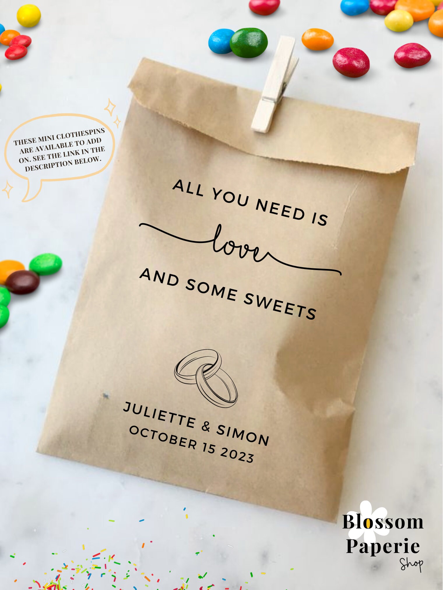 Personalized Treat Bags for Wedding Favors Engagement Party Etsy Canada