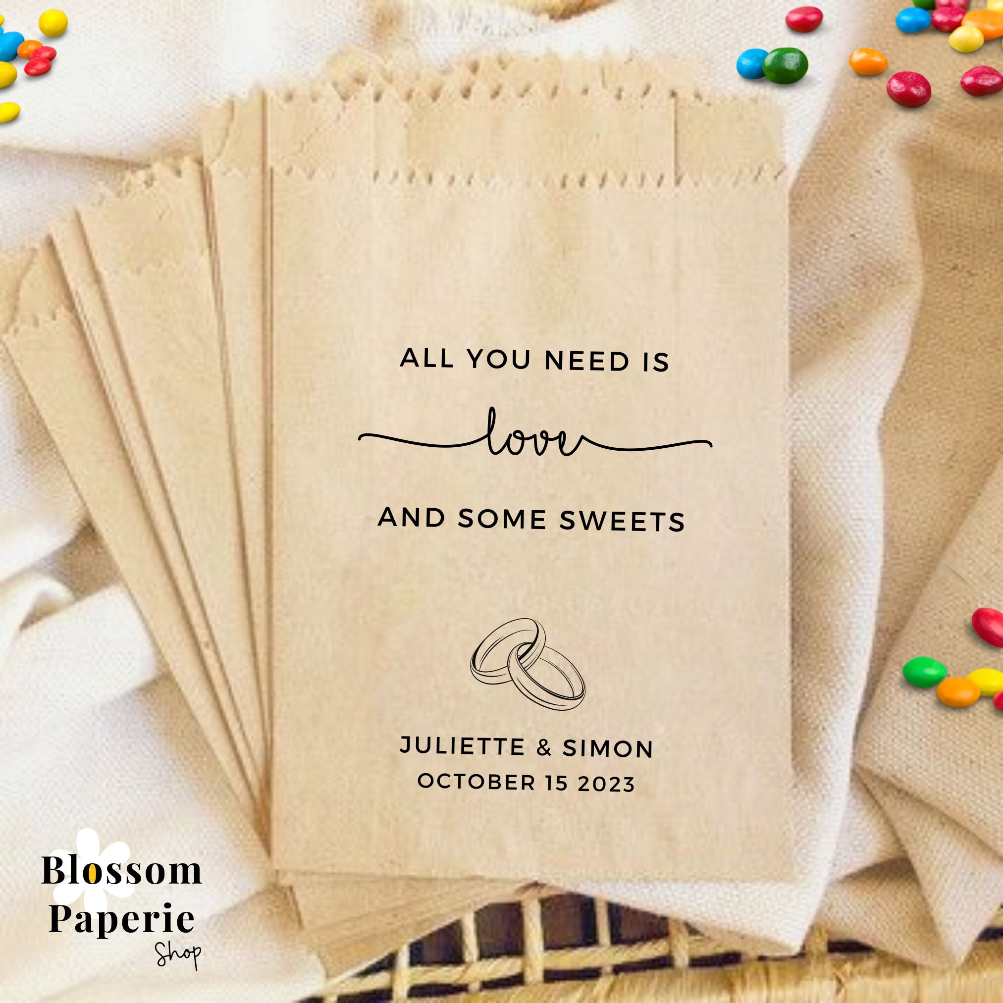 Personalized Treat Bags for Wedding Favors Engagement Party Etsy Canada