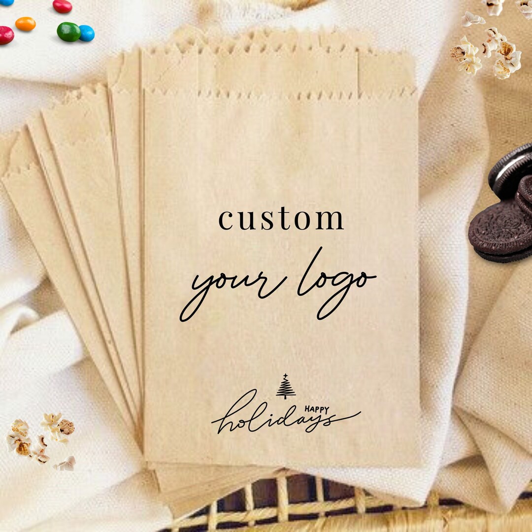 Custom Paper Bags Business LOGO Bags Holiday Company Party Etsy