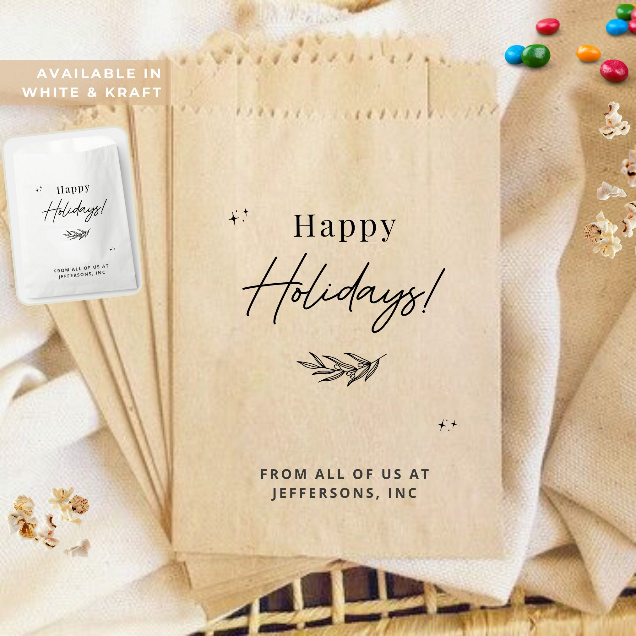 Holiday paper bags Etsy