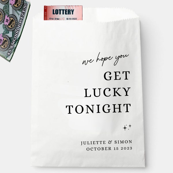 Loterij bedankzakjes Lotto Ticket Trouwbedankjes Get Lucky Tonight Loterijzakjes Bruiloft Scratch Off Party Scratcher Lotto Gunstzakjes