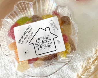 Custom Labels Real Estate Marketing Cookies Sticker Favor Realtor Open House Marketing Label Candy Giveaway Realtor Branding Stickers Bag