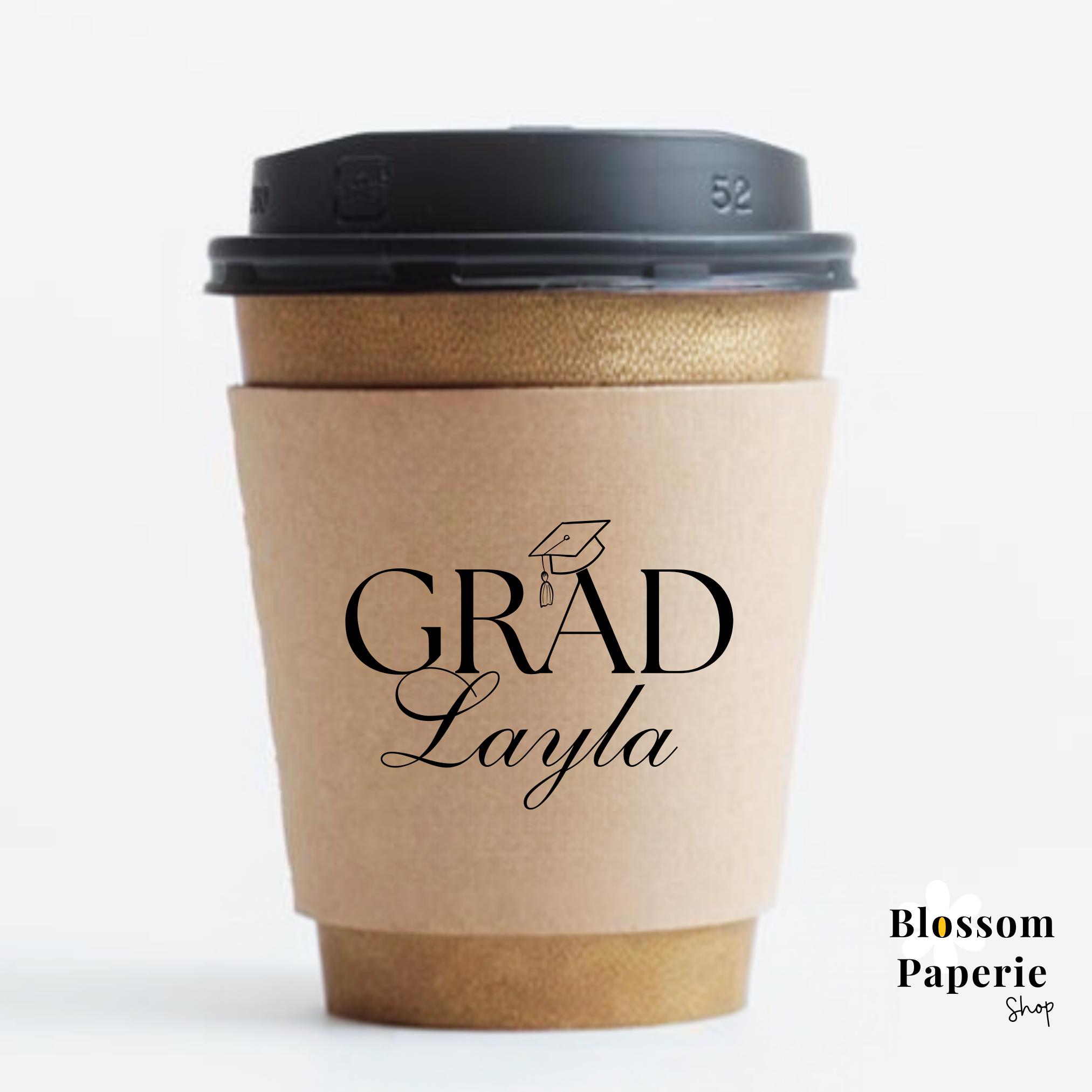 Graduation Coffee Sleeves Personalized Congrats Grad 2026 Coffee Bar ...