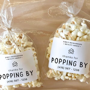 Custom Labels Realtor Open House Marketing Label Real Estate Marketing Cookies Sticker Favor Popcorn Giveaway Realtor Branding Stickers Bag