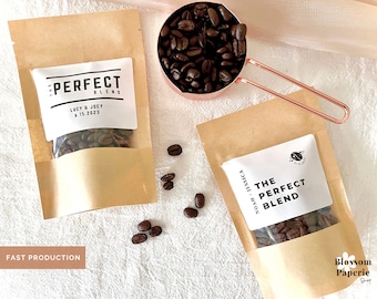 Personalisierte Kaffee Hochzeit Gunsten Tasche Die perfekte Mischung Kaffee Tasche Hochzeit Gunsten Benutzerdefinierte Hochzeit Kaffee Beutel Favor Brautparty Tee Favor