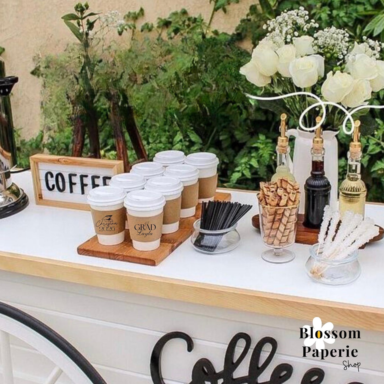 Graduation Coffee Sleeves Personalized Congrats Grad 2026 Coffee Bar ...