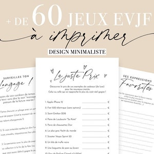 Jeux EVJF à imprimer Pack de 60 Jeux Enterrement de vie de jeune fille en français jeu evjf jeux mariage animations evjf image 1