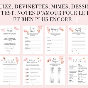 Jeux Baby Shower à imprimer en français Design Ourson Rose 50 Animations et activités pour baby shower ou fête Prénatale 画像 3