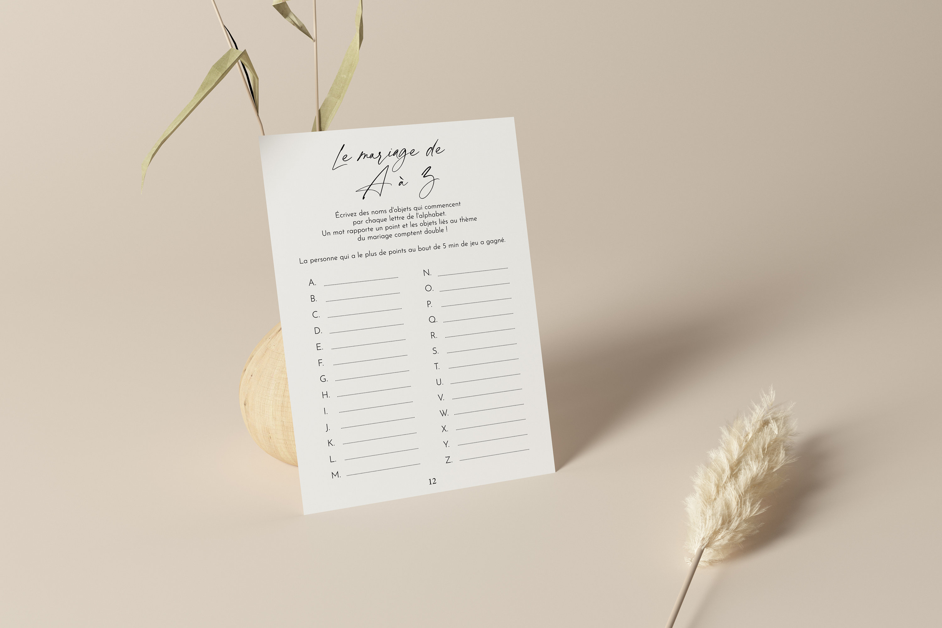 Lot De 30 Cartes De Jeu Pour Fête Prénuptiale, « Who Knows