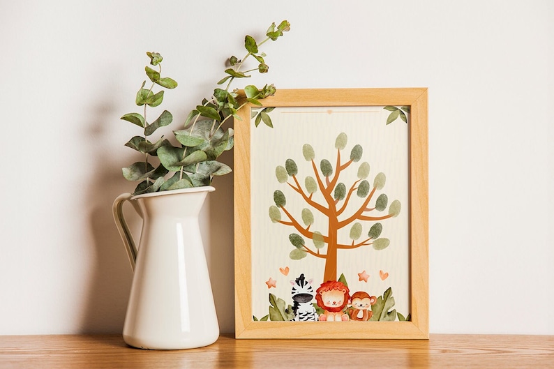 Arbre à empreinte Baby Shower à imprimer Format A4 A3 ou A2 (poster