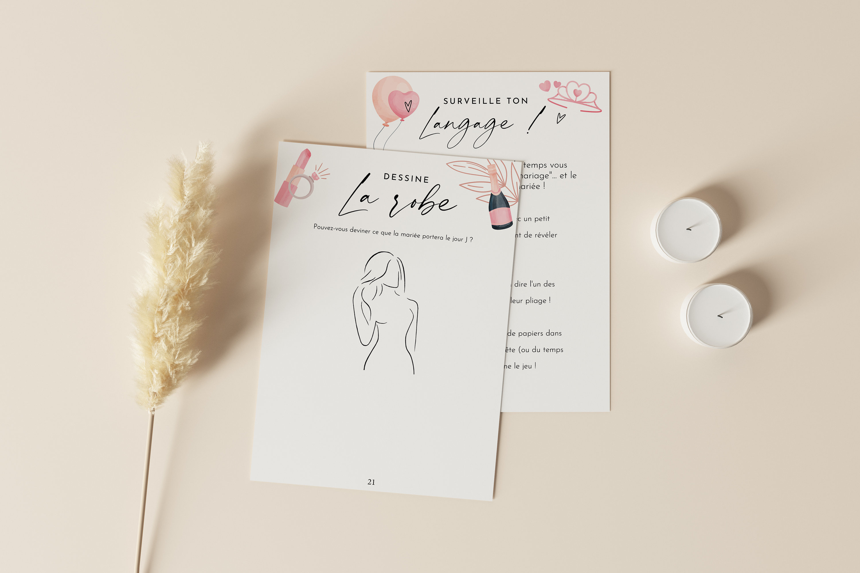 Jeux EVJF à imprimer - Pack de 60 Jeux Enterrement de vie de jeune