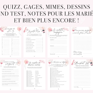 Jeux EVJF à imprimer Pack de 60 Jeux Enterrement de vie de jeune fille en français jeu evjf jeux mariage animations evjf girly image 2