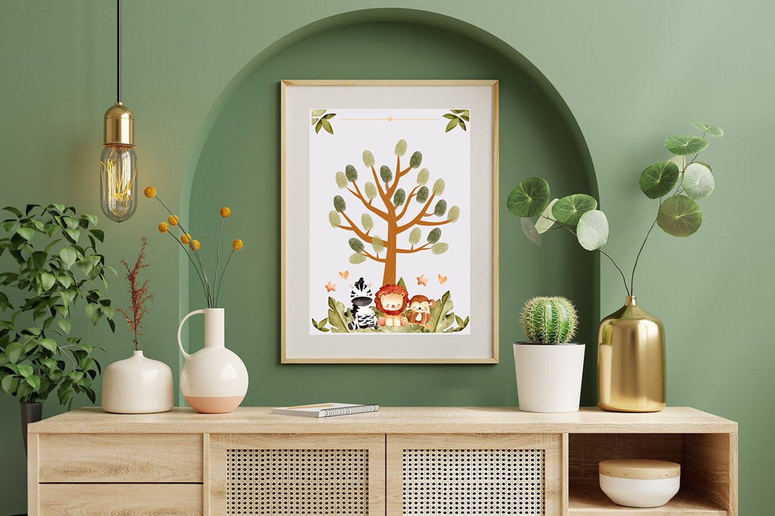 Arbre à empreinte Baby Shower à imprimer Format A4 A3 ou A2 (poster