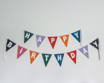 Colorful Birthday Bunting Banner - Party Decor, Celebration Garland, Festive Decoration