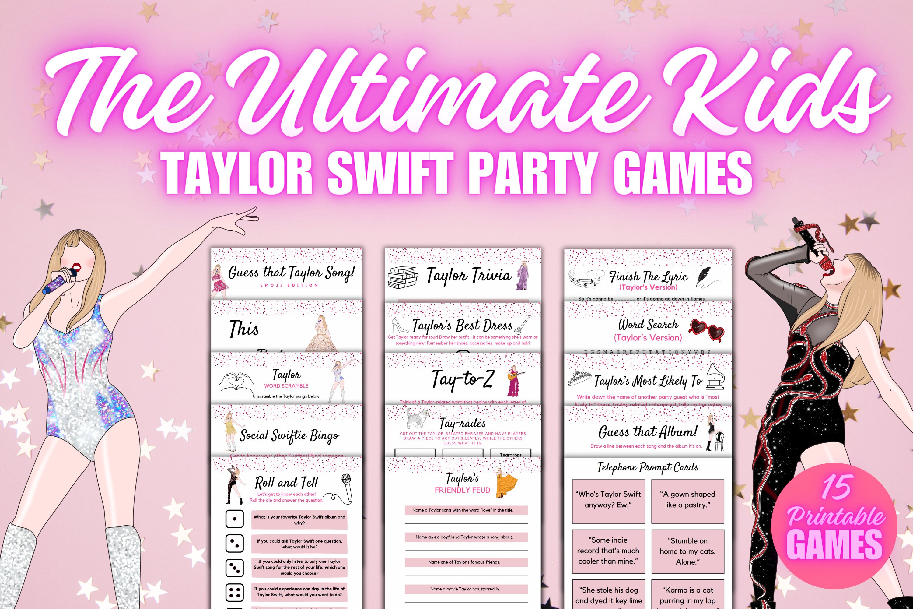 Kid Friendly Taylor Swift Party Games Etsy Australia