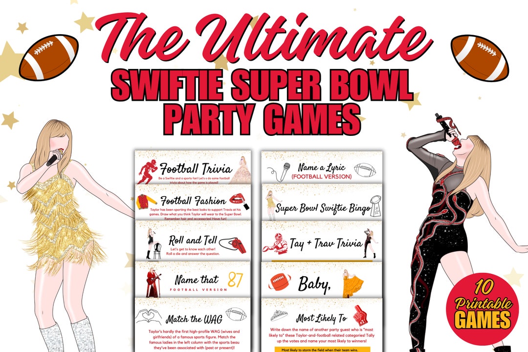 Taylor Swift Super Bowl Party Games Etsy UK