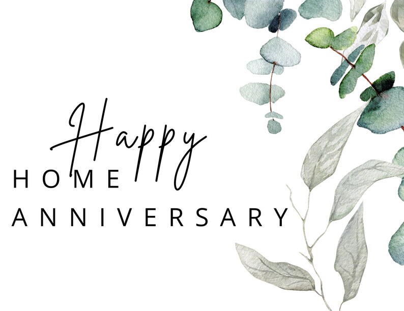 Home Anniversary Card Template Canva Etsy