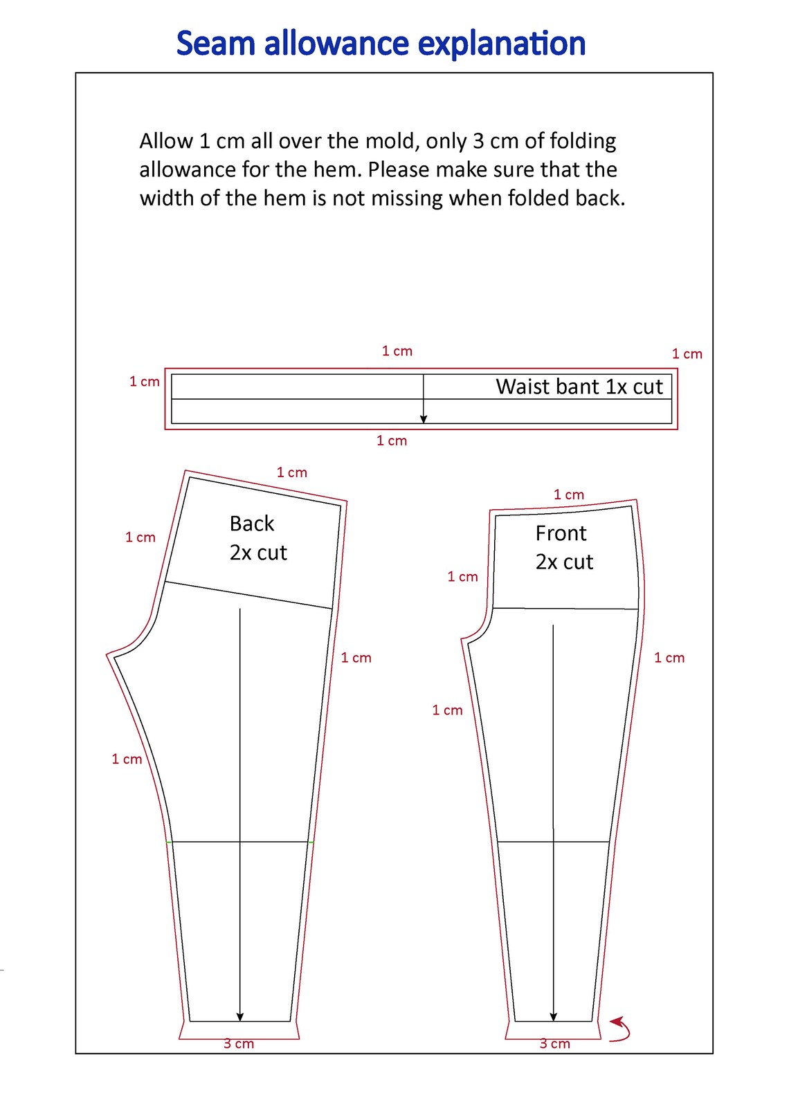 Trousers Sewing Pattern | Digital & Instant Download | Elastic ...