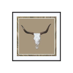 Texas Longhorn Skull | Western Photo Art Print | Custom Size
