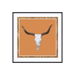 Texas Longhorn Skull | Western Photo Art Print | Custom Size