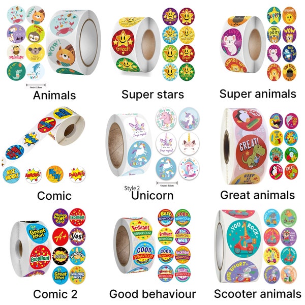 Kids Well Done Good Behaviour Stickers, Good Job Nice Work Reward Labels, Children Kids Teachers Parents Nursery Well Done Good Job stickers