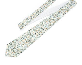 Men's Wildflower Themed Colorful Floral Wedding Tie