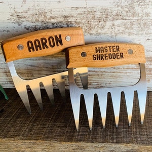 Custom Engraved Meat Claws - Gift For Dad - Father&#39;s Day Gift - Master Shredder - BBQ Master - Meat Claws - Grill Tools - Christmas Gift Him