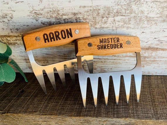 Custom Engraved Meat Claws Gift for Dad Father's Day Gift Master Shredder  BBQ Master Meat Claws Grill Tools BBQ Gift for Him 