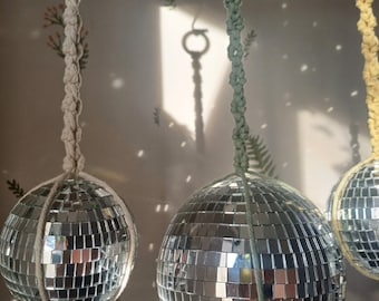 Macramé Disco Ball Hanger Disco Daisy