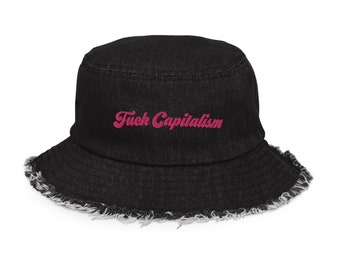 Cappello da pescatore Fuck Capitalism (rosa)