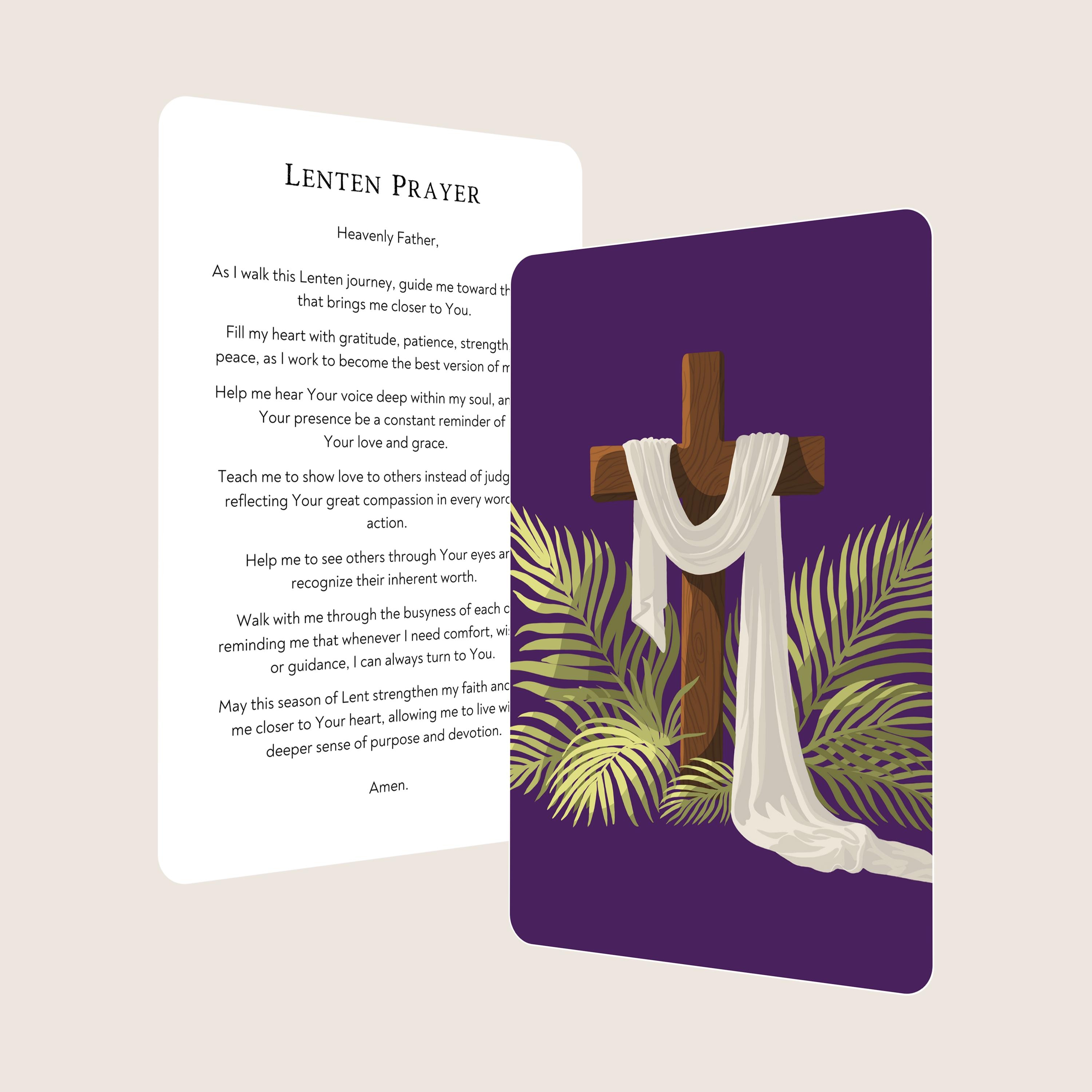 Holy Cross Lent Prayer Card - Etsy